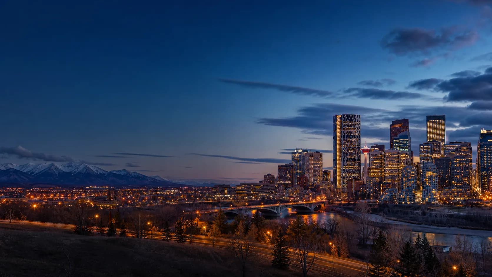 Calgary skyline for IPTV service in Alberta