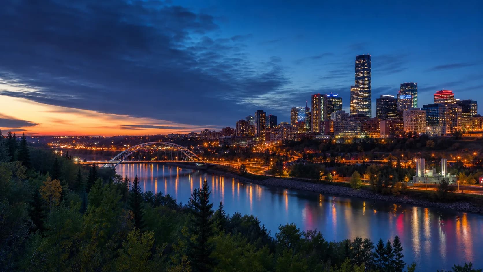 Edmonton skyline for IPTV service in Alberta