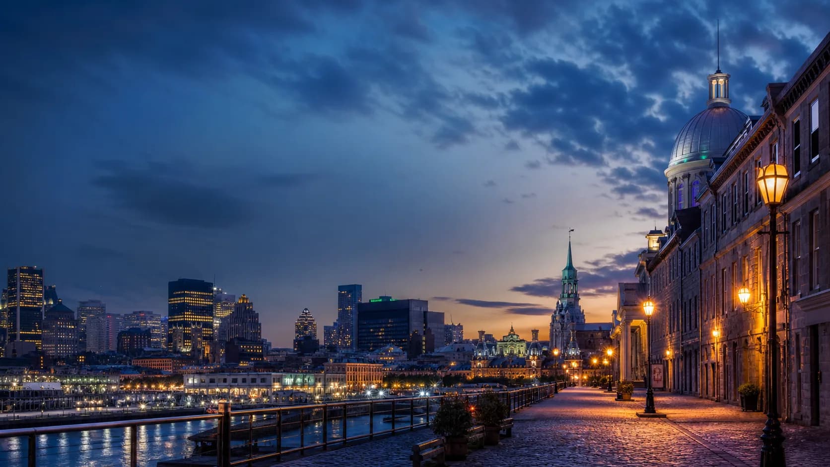 Montreal skyline for IPTV service in Quebec